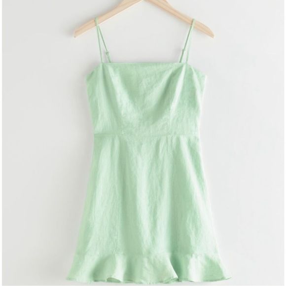 & Other Stories Mint Green Mini Dress - Picture 11 of 13